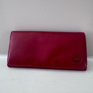 Elegant Red Leather Wallet Mancini